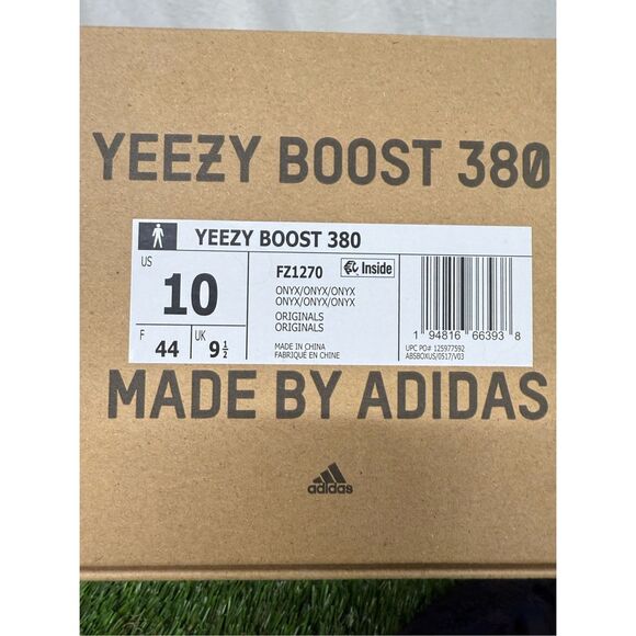 NEW‎ Yeezy Boost 380 Onyx Size Mens Size 10 FZ1270 Non Reflective - Picture 7 of 7